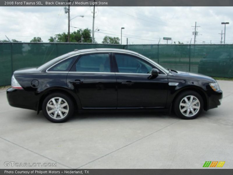 Black Clearcoat / Medium Light Stone 2008 Ford Taurus SEL