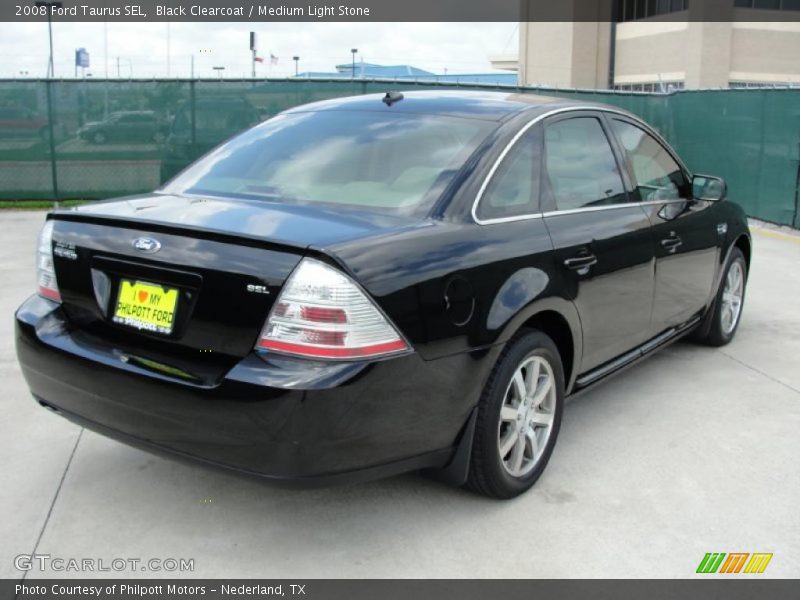 Black Clearcoat / Medium Light Stone 2008 Ford Taurus SEL