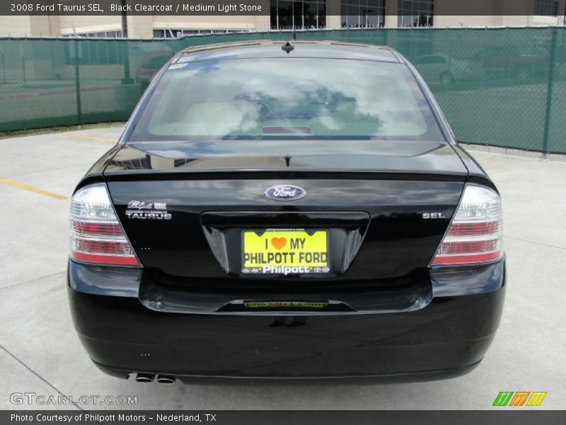 Black Clearcoat / Medium Light Stone 2008 Ford Taurus SEL