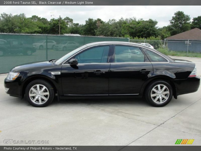 Black Clearcoat / Medium Light Stone 2008 Ford Taurus SEL