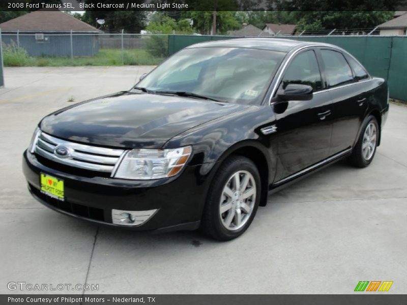 Black Clearcoat / Medium Light Stone 2008 Ford Taurus SEL