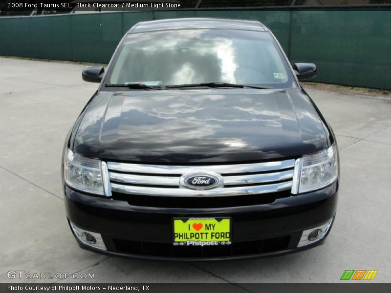 Black Clearcoat / Medium Light Stone 2008 Ford Taurus SEL