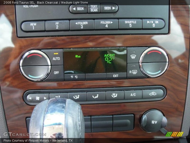 Black Clearcoat / Medium Light Stone 2008 Ford Taurus SEL