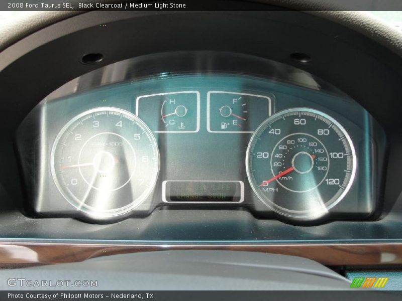 Black Clearcoat / Medium Light Stone 2008 Ford Taurus SEL