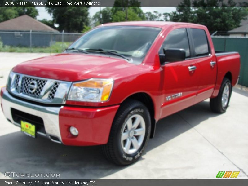 Red Alert / Almond 2008 Nissan Titan SE Crew Cab