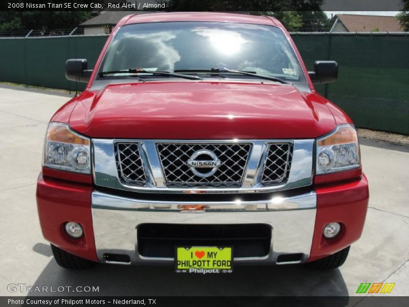 Red Alert / Almond 2008 Nissan Titan SE Crew Cab