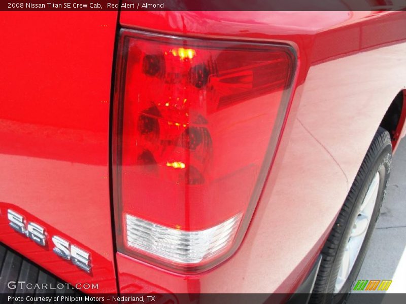 Red Alert / Almond 2008 Nissan Titan SE Crew Cab