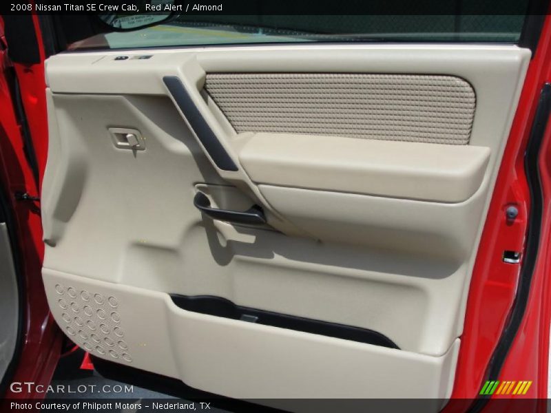 Red Alert / Almond 2008 Nissan Titan SE Crew Cab