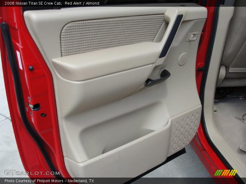 Red Alert / Almond 2008 Nissan Titan SE Crew Cab