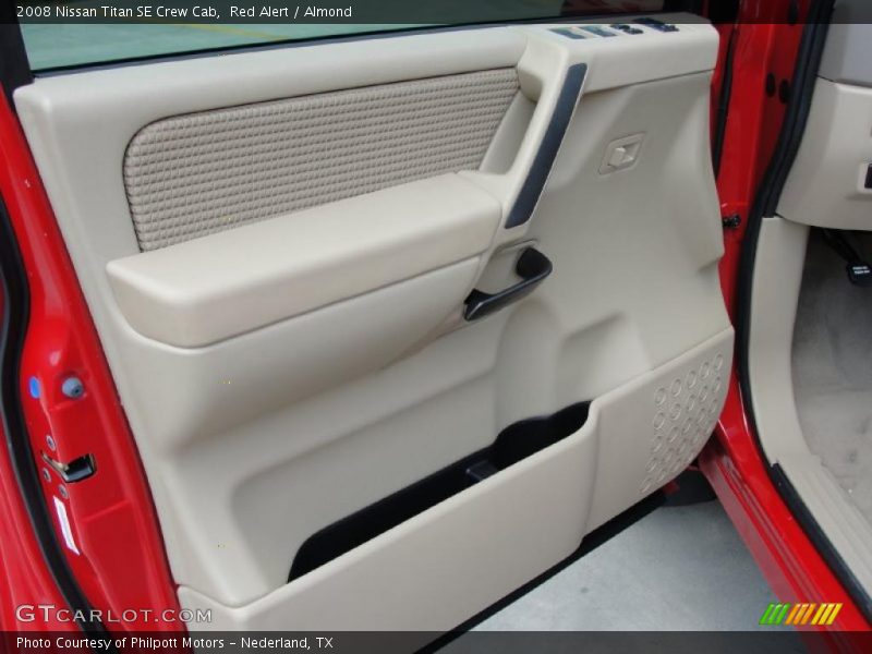Red Alert / Almond 2008 Nissan Titan SE Crew Cab