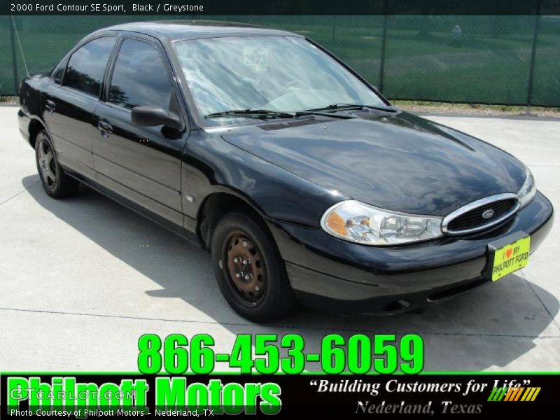 Black / Greystone 2000 Ford Contour SE Sport