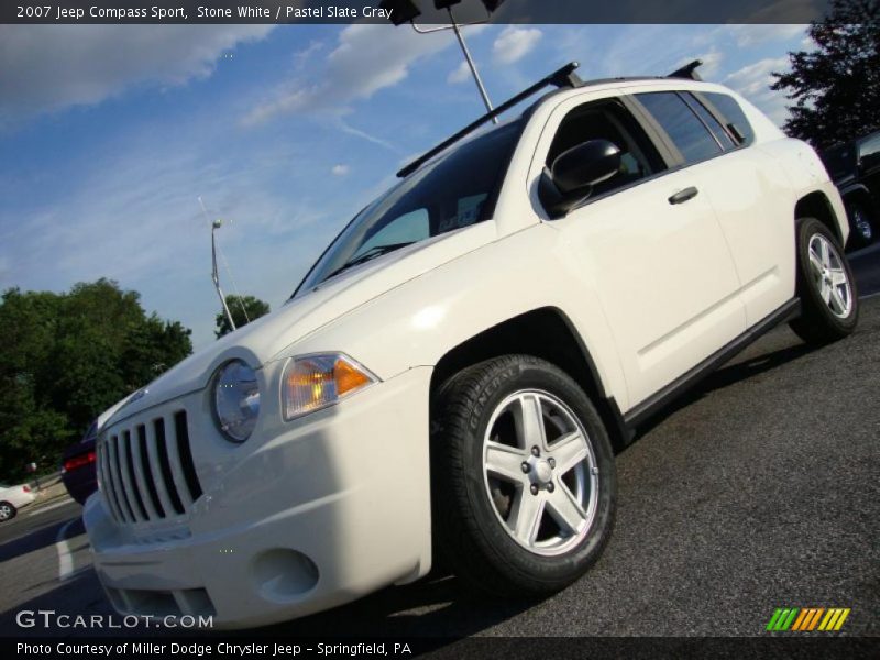 Stone White / Pastel Slate Gray 2007 Jeep Compass Sport