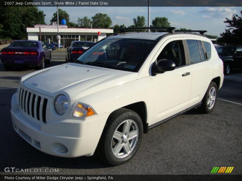 Stone White / Pastel Slate Gray 2007 Jeep Compass Sport