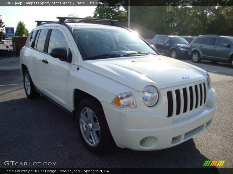 Stone White / Pastel Slate Gray 2007 Jeep Compass Sport