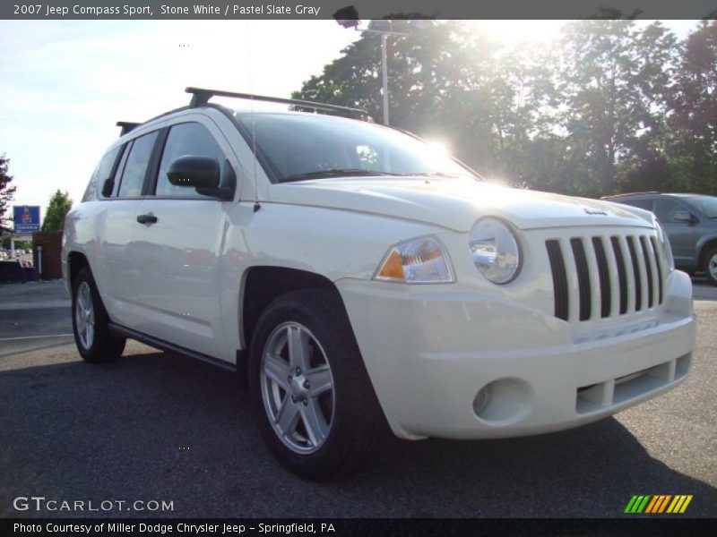 Stone White / Pastel Slate Gray 2007 Jeep Compass Sport