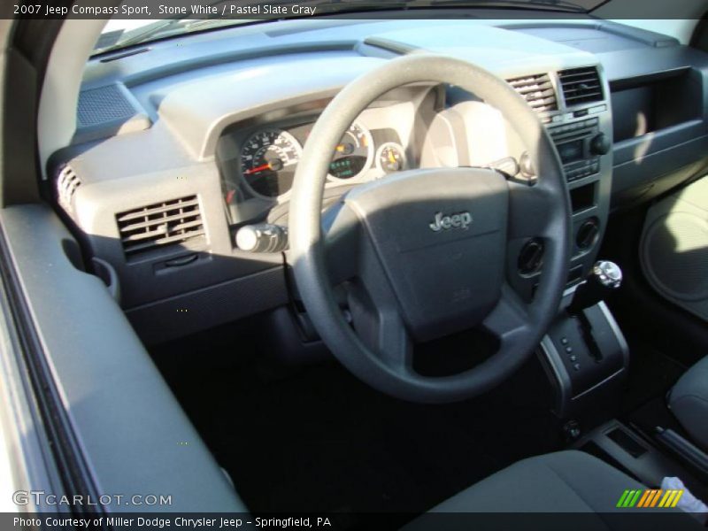 Stone White / Pastel Slate Gray 2007 Jeep Compass Sport