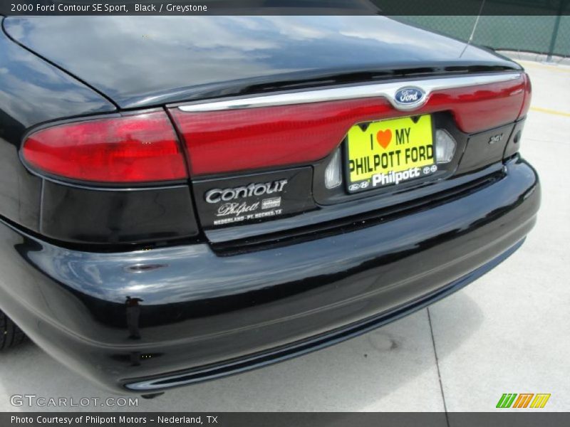 Black / Greystone 2000 Ford Contour SE Sport
