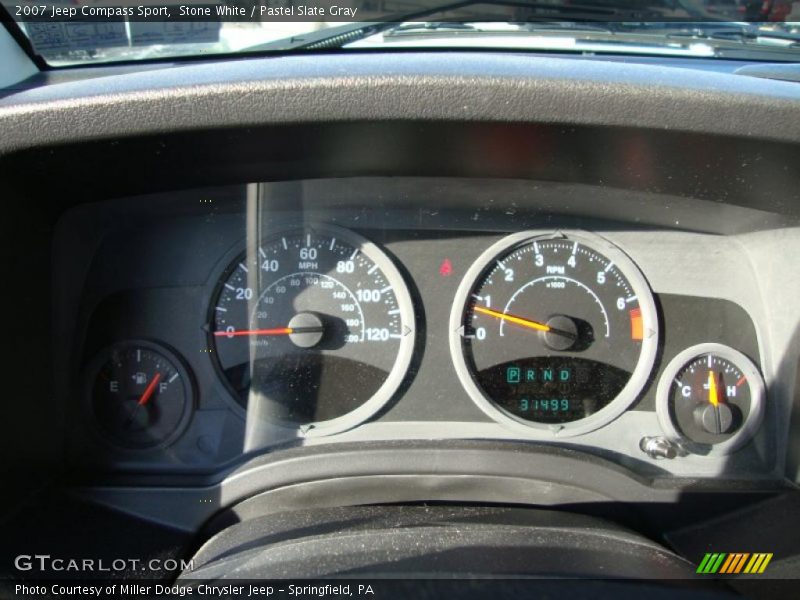 Stone White / Pastel Slate Gray 2007 Jeep Compass Sport