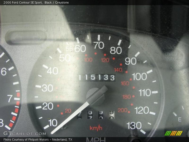 Black / Greystone 2000 Ford Contour SE Sport