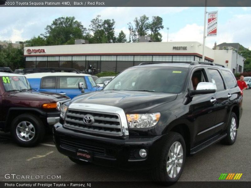 Black / Red Rock 2010 Toyota Sequoia Platinum 4WD