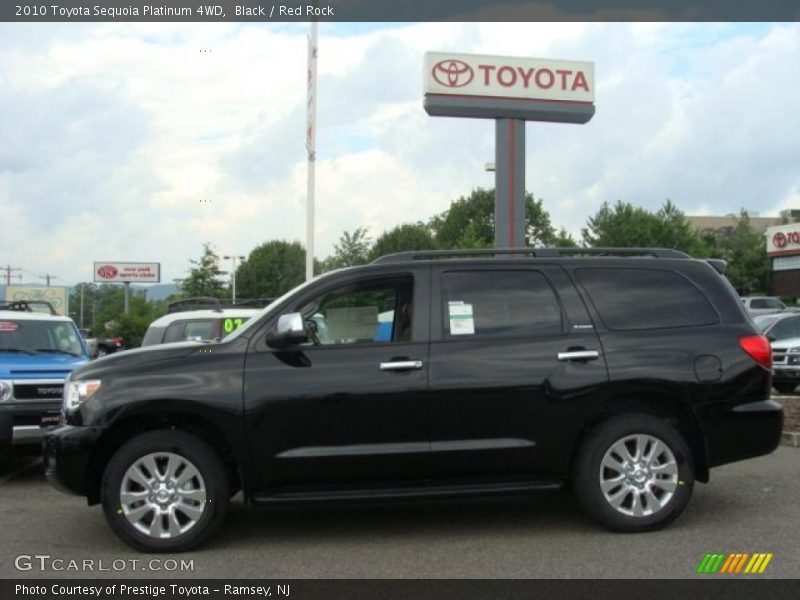 Black / Red Rock 2010 Toyota Sequoia Platinum 4WD