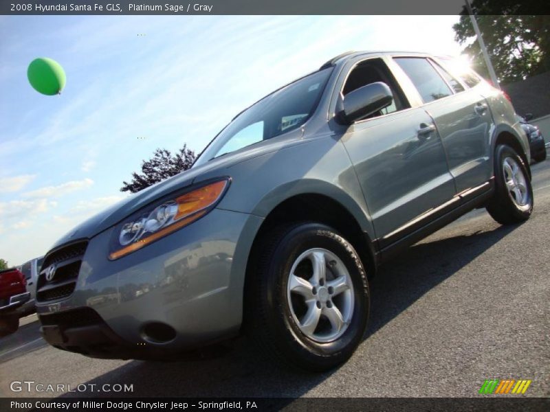 Platinum Sage / Gray 2008 Hyundai Santa Fe GLS