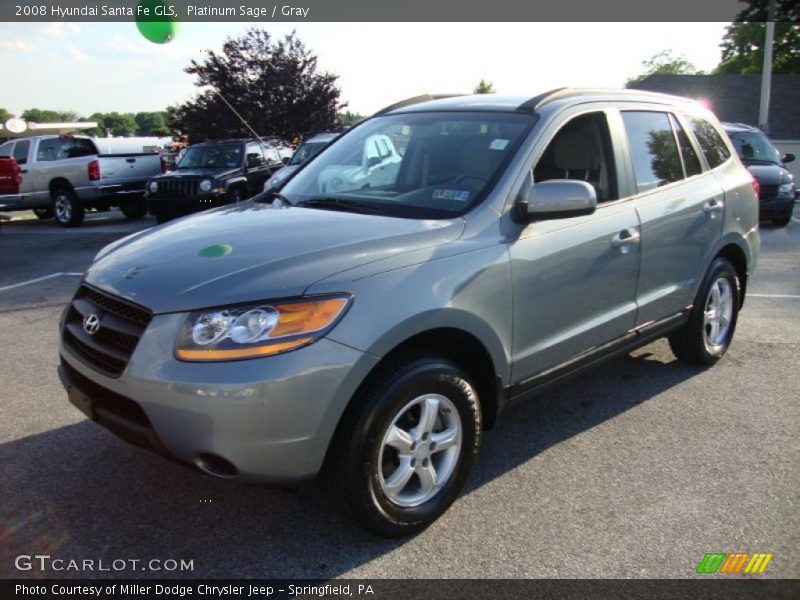 Platinum Sage / Gray 2008 Hyundai Santa Fe GLS
