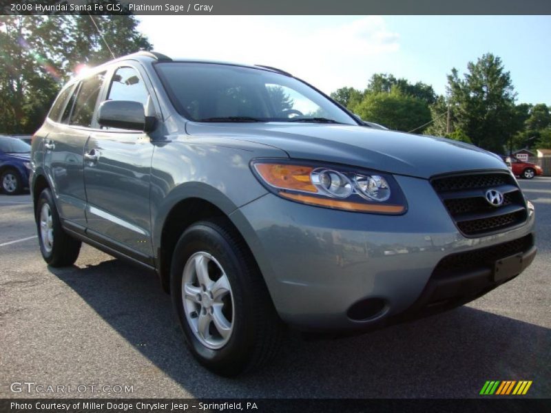 Platinum Sage / Gray 2008 Hyundai Santa Fe GLS