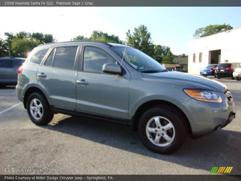 Platinum Sage / Gray 2008 Hyundai Santa Fe GLS