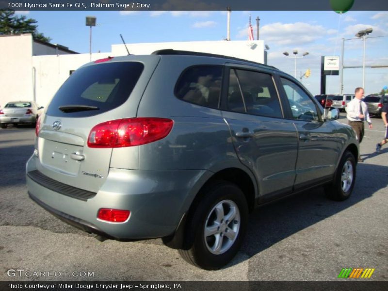 Platinum Sage / Gray 2008 Hyundai Santa Fe GLS