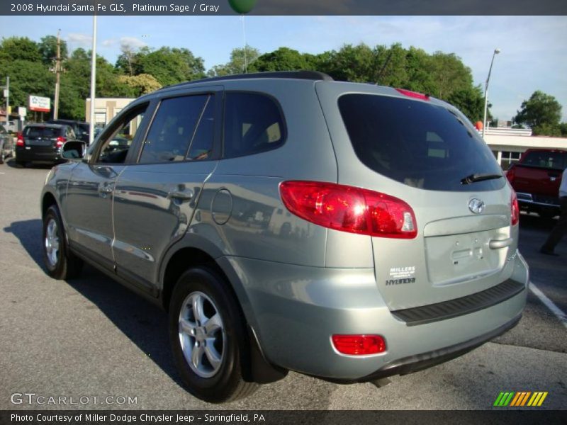 Platinum Sage / Gray 2008 Hyundai Santa Fe GLS