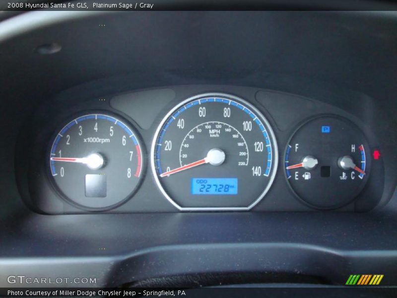 Platinum Sage / Gray 2008 Hyundai Santa Fe GLS