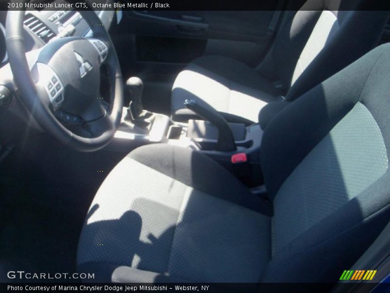 Octane Blue Metallic / Black 2010 Mitsubishi Lancer GTS