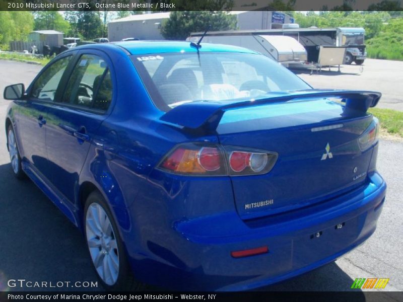 Octane Blue Metallic / Black 2010 Mitsubishi Lancer GTS