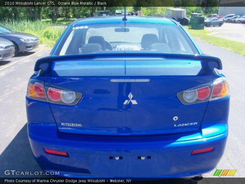 Octane Blue Metallic / Black 2010 Mitsubishi Lancer GTS