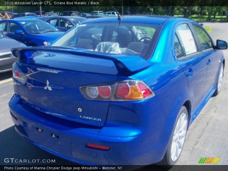 Octane Blue Metallic / Black 2010 Mitsubishi Lancer GTS