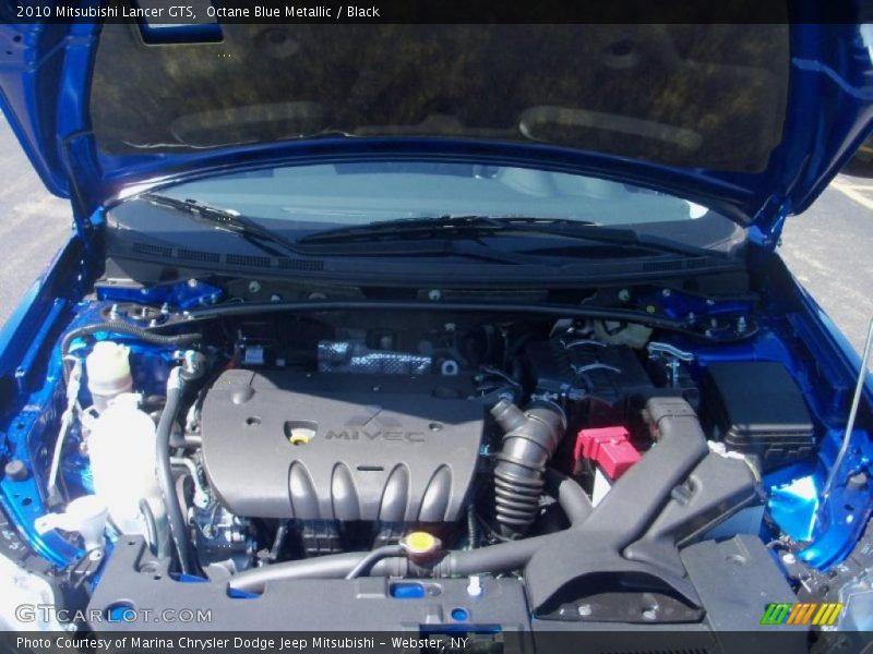 Octane Blue Metallic / Black 2010 Mitsubishi Lancer GTS