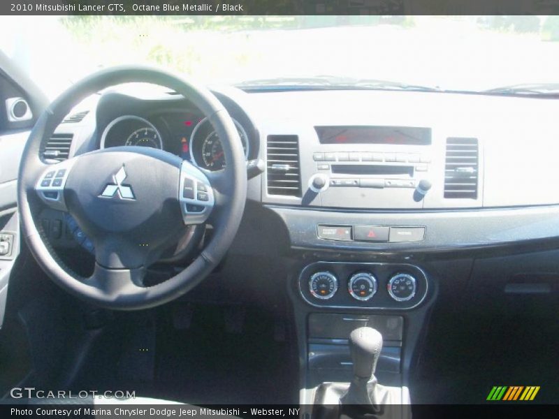 Octane Blue Metallic / Black 2010 Mitsubishi Lancer GTS