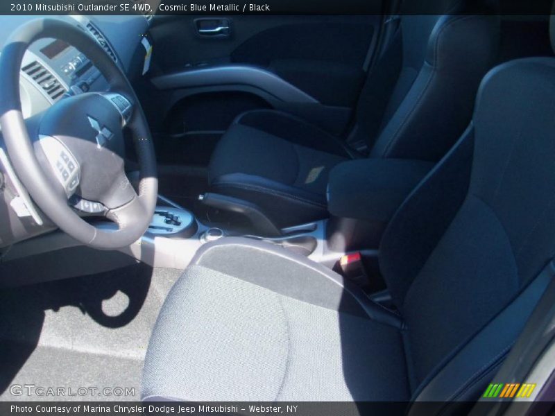 Cosmic Blue Metallic / Black 2010 Mitsubishi Outlander SE 4WD