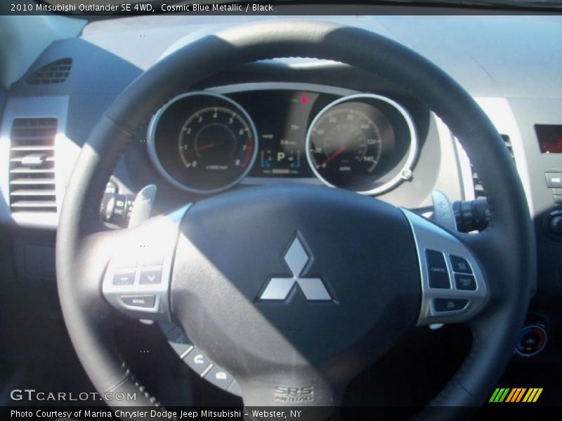 Cosmic Blue Metallic / Black 2010 Mitsubishi Outlander SE 4WD