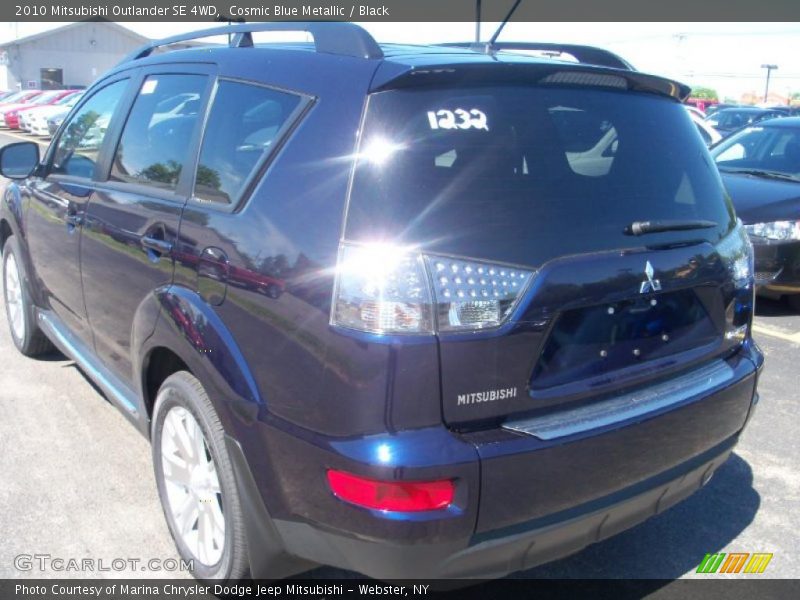 Cosmic Blue Metallic / Black 2010 Mitsubishi Outlander SE 4WD
