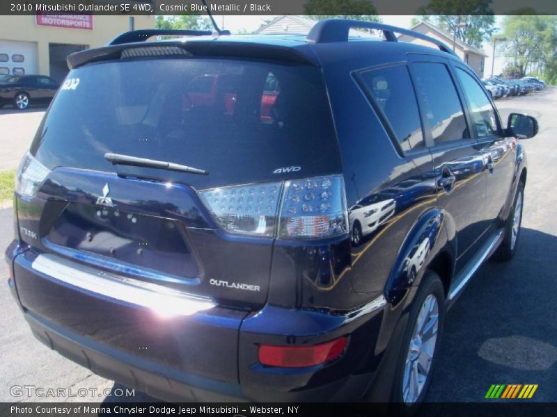 Cosmic Blue Metallic / Black 2010 Mitsubishi Outlander SE 4WD