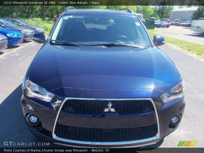 Cosmic Blue Metallic / Black 2010 Mitsubishi Outlander SE 4WD