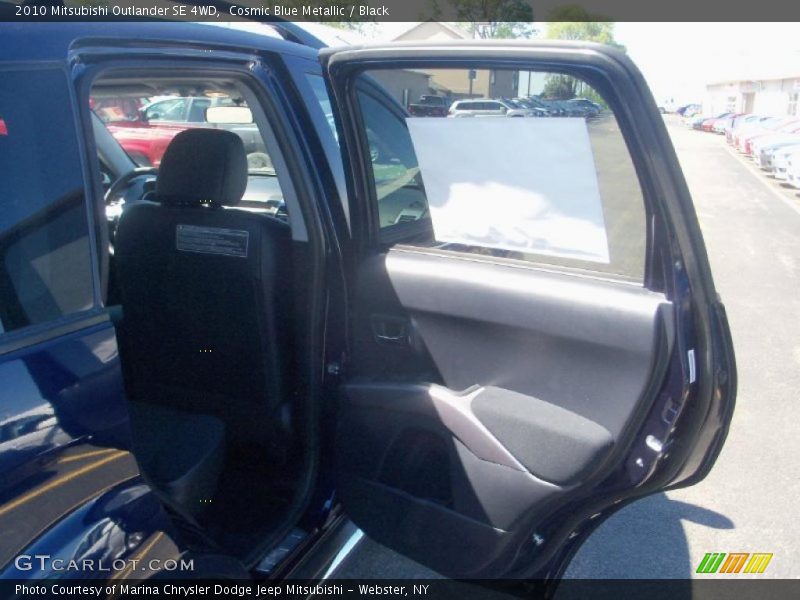 Cosmic Blue Metallic / Black 2010 Mitsubishi Outlander SE 4WD
