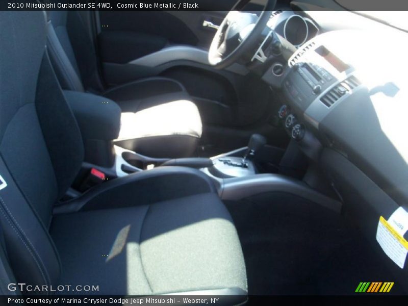 Cosmic Blue Metallic / Black 2010 Mitsubishi Outlander SE 4WD