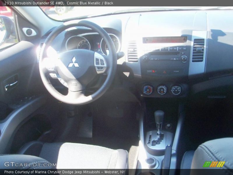 Cosmic Blue Metallic / Black 2010 Mitsubishi Outlander SE 4WD