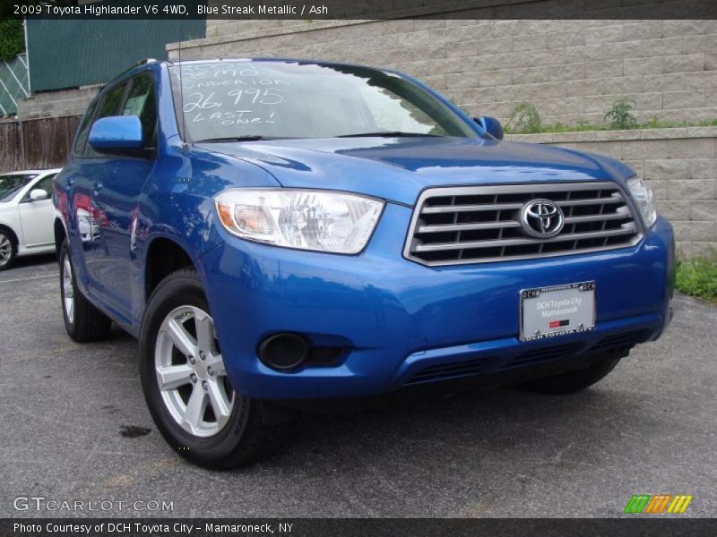 Blue Streak Metallic / Ash 2009 Toyota Highlander V6 4WD