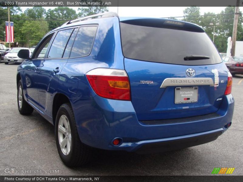 Blue Streak Metallic / Ash 2009 Toyota Highlander V6 4WD
