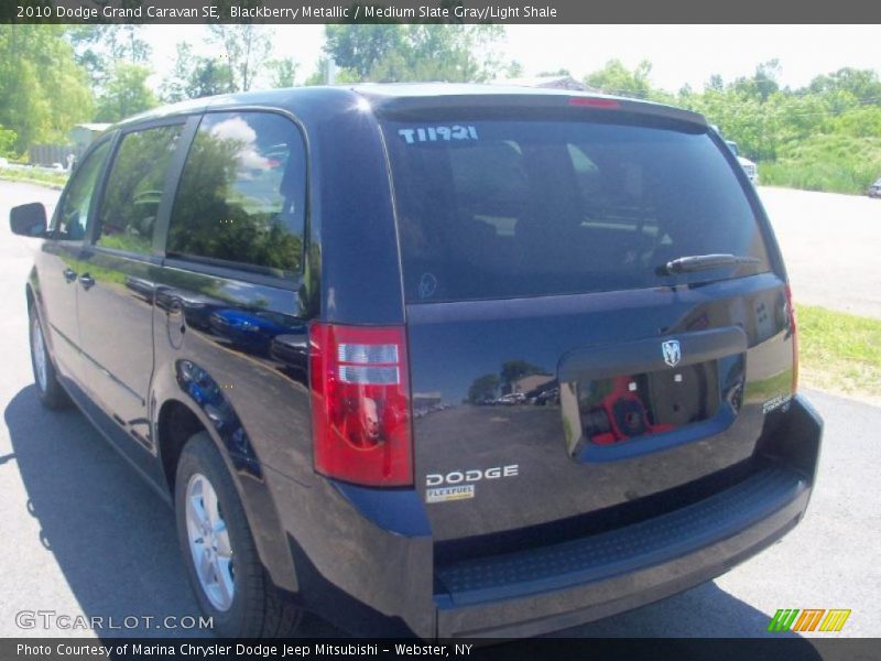 Blackberry Metallic / Medium Slate Gray/Light Shale 2010 Dodge Grand Caravan SE