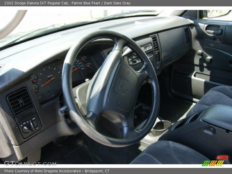 Patriot Blue Pearl / Dark Slate Gray 2002 Dodge Dakota SXT Regular Cab